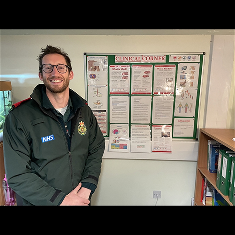 Beat SCAD posters displayed in ambulance station clinical corner