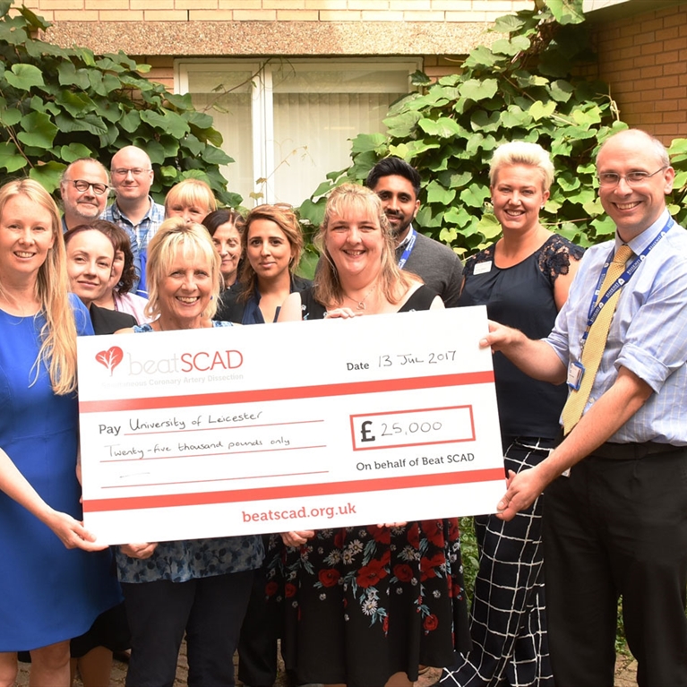 Beat SCAD donates 25K to Leicester SCAD research
