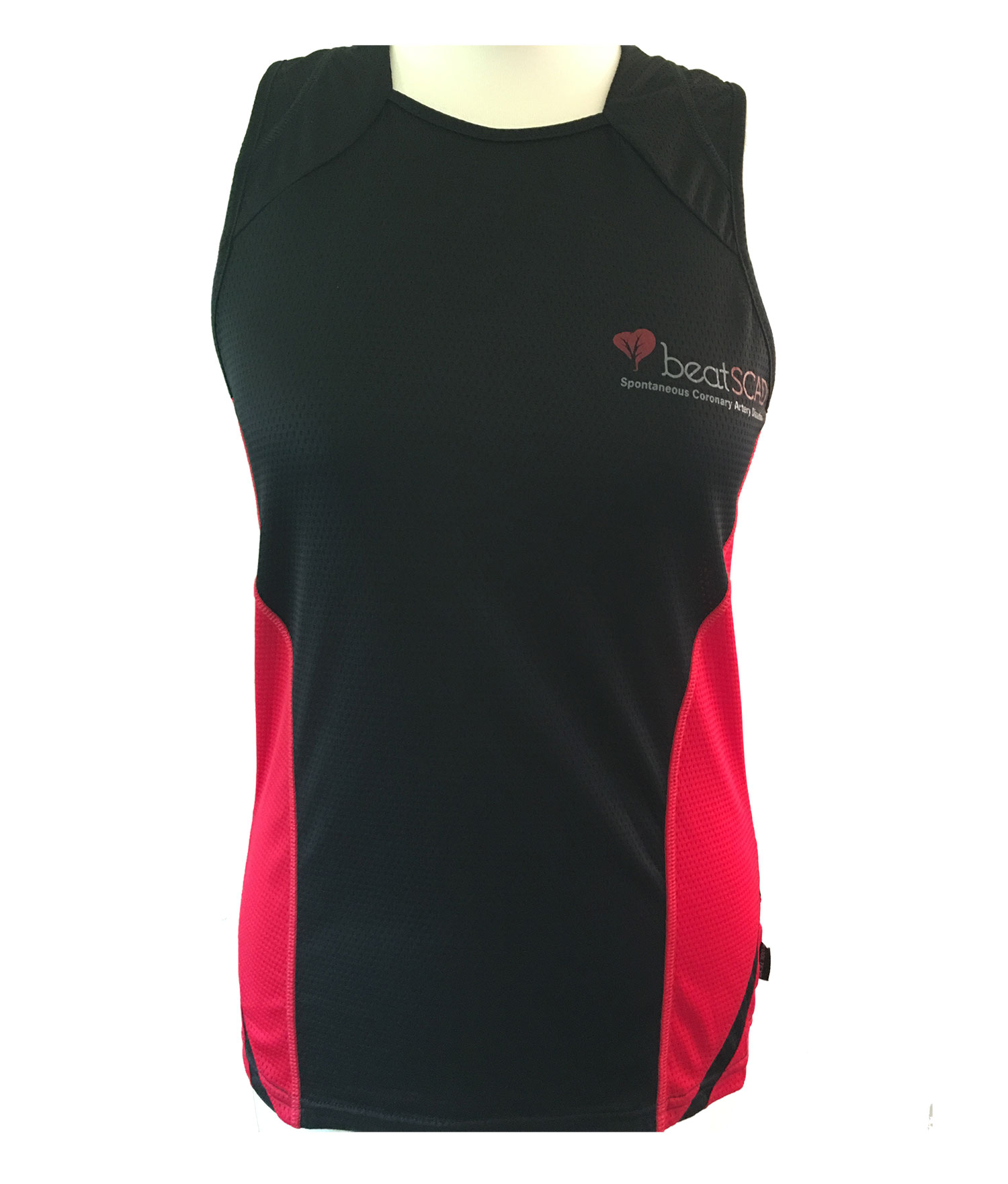 Red and black running vest