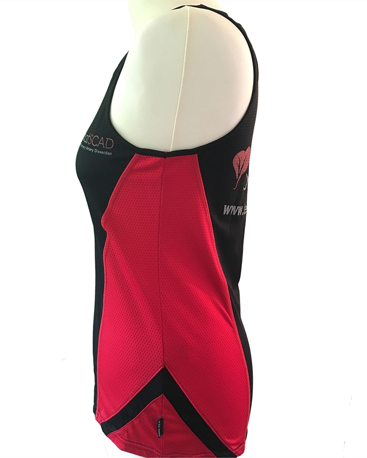 Red and black running vest